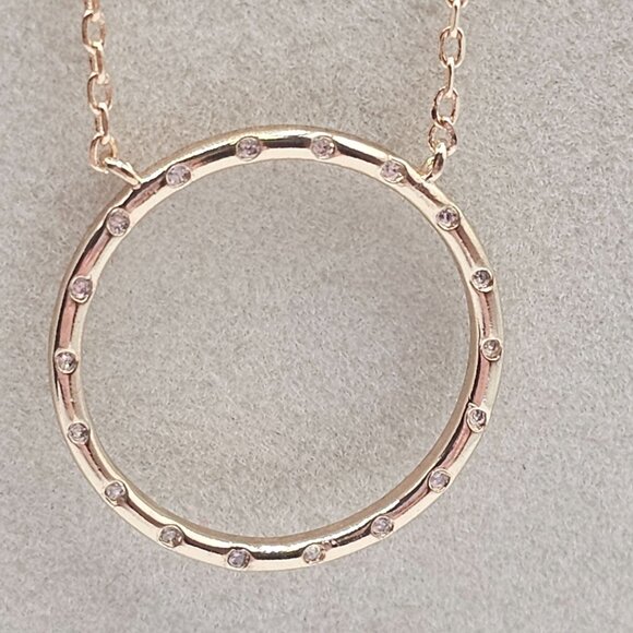 Ettika 18K Gold Plated Chain 20.5" Necklace Dainty Chic Elegant Ring Whimsygoth - Picture 5 of 9